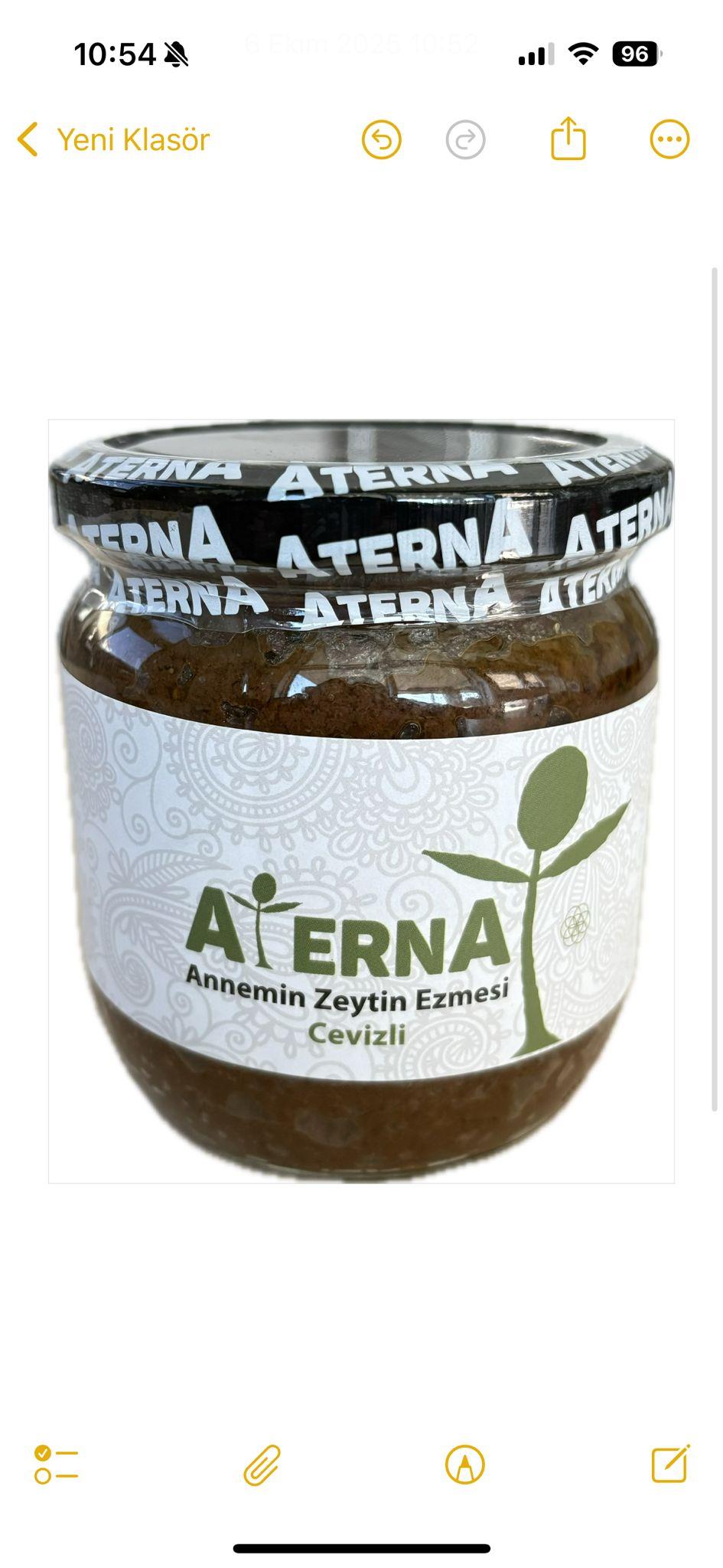 Annemin Zeytin Ezmesi- Cevizli